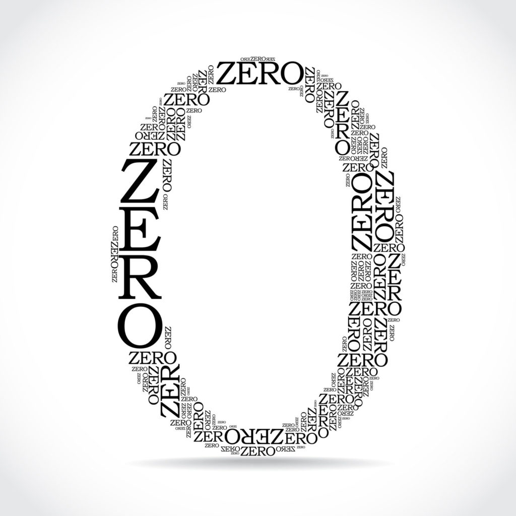 sign with word zero repeated in black letters making the shape of 0 1500px x 1500px